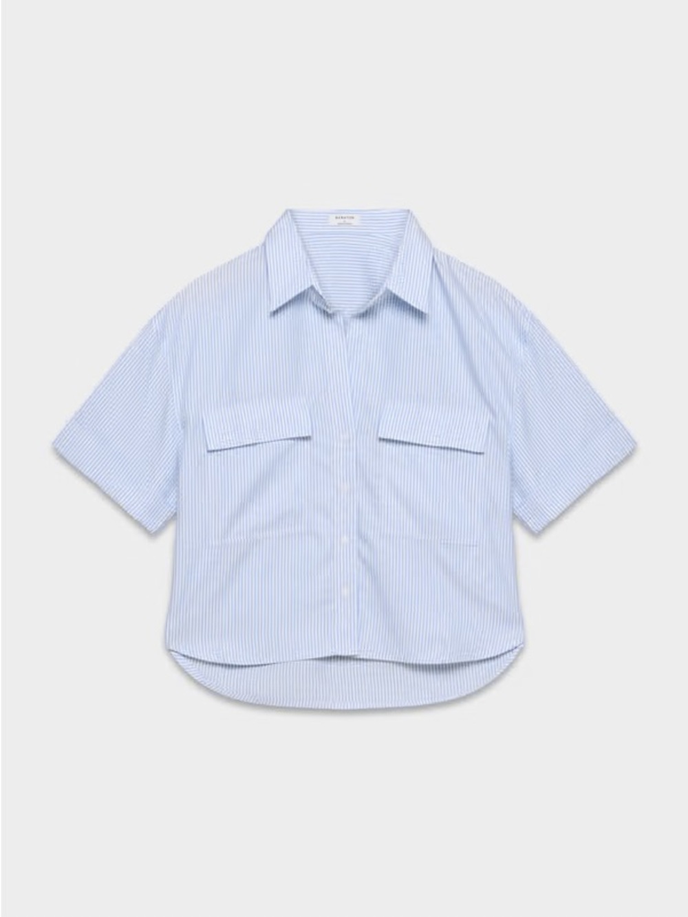 Aritzia Babaton Reporter Shirt — Wlsn Strp Crfl Bl/Wht, Size M